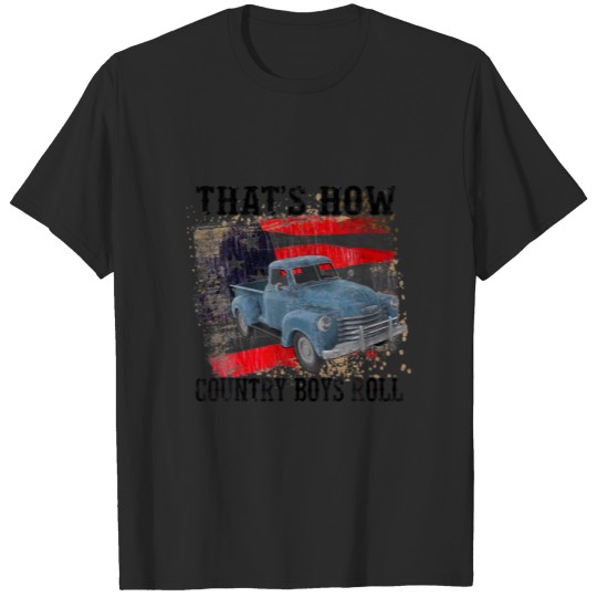 Discover Farm Truck With American Flag 4Th Of July Farmer P T-shirt