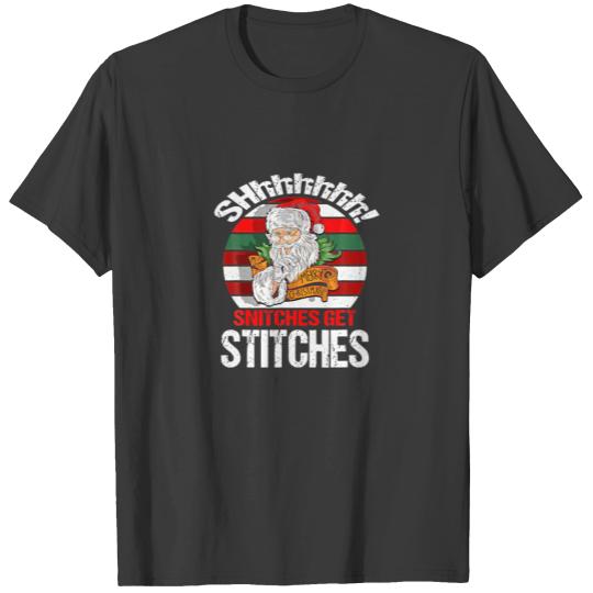 Funny, Snitches Get Stitches, Joke Sarcastic Famil T-shirt