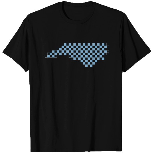 Light Blue and White Pixel North Carolina T-shirt