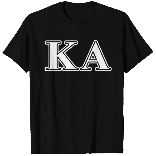 Kappa Alpha Order White and Yellow Letters T-shirt