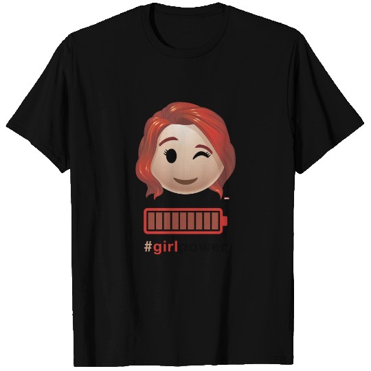 #girlpower Black Widow Emoji T-shirt