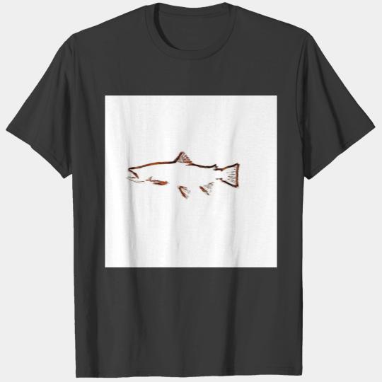 Trout Tracker Fishing  - Burnt Orange T-shirt