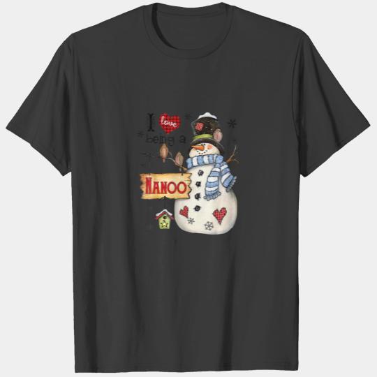 I Love Being A Gramps Snowman Funny Family Christm T-shirt