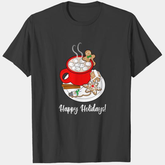 Cocoa, Gingerbread, Star, and Snowman Christmas T- T-shirt