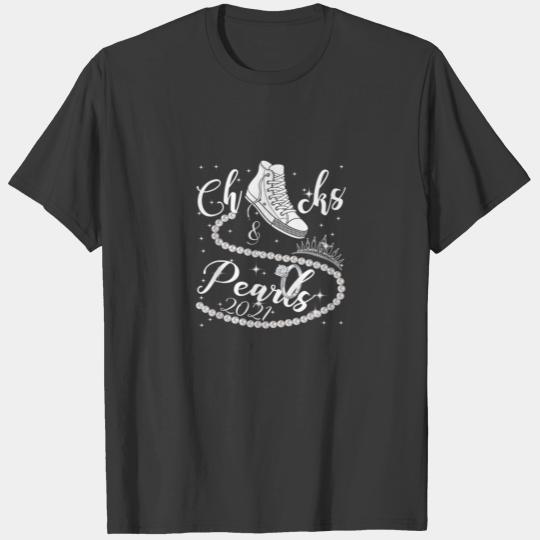 Chucks And Pearls 2021 HBCU Black Girl Magic White T-shirt