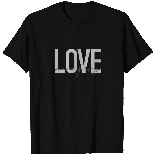 Modern, simple, cool, urban design Love New Jersey T-shirt