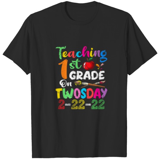 Discover Teacher Aka Math Teaching 1St Grade On Twosday 2-2 T-shirt
