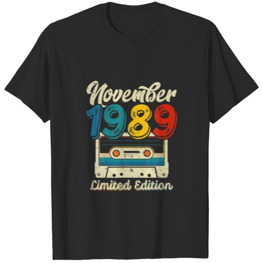 Retro November 1989 Cassette Tape 32Nd Birthday De T-shirt