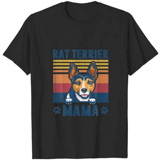 Discover Rat Terrier Mama Mother Retro Gifts Dog T-shirt