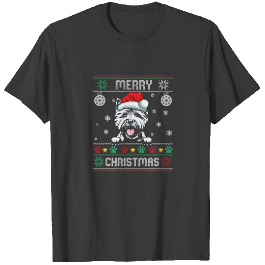 Discover Ugly Merry Christmas West Highland White Terrier D T-shirt