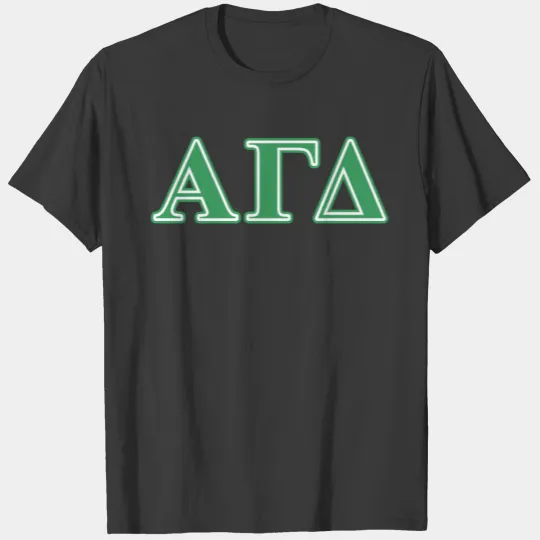 Alpha Gamma Delta Green Letters T-shirt