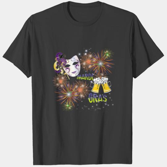 Womens Fun Mardi Gras Colorful Mask Mardi Gras T-shirt