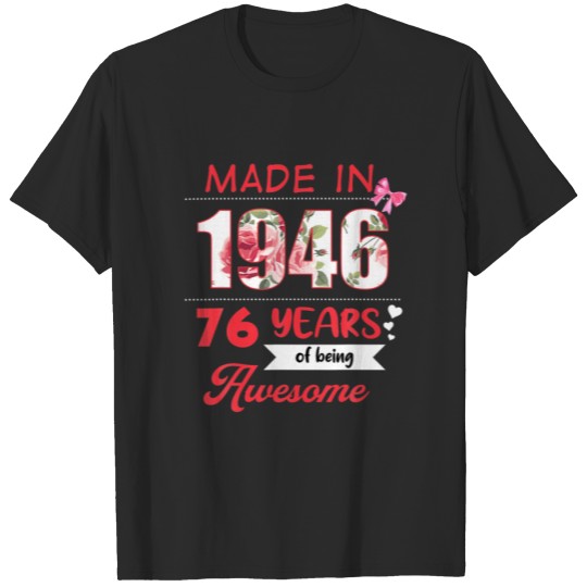 Discover 76 Year Old Vintage 1946 76Th Birthday T-shirt