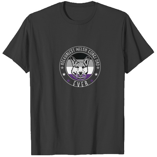 Best Corgi Dad Ever LGBQ Asexual Ace Pride Dog Lov T-shirt