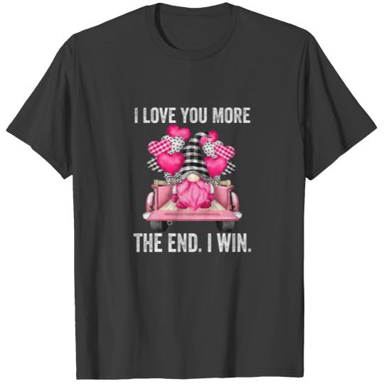 Pink Gnome Truck For Girls Valentines Day - I Love T-shirt
