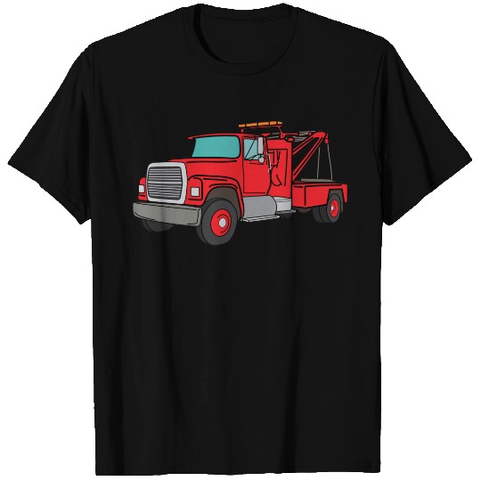 Red Tow Truck Illustration T-shirt