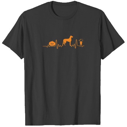Great Dane Dog Heartbeat Pumpkin Halloween Funny C T-shirt