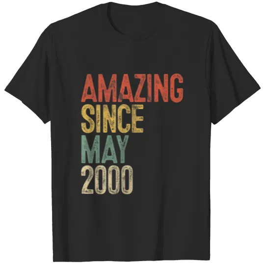 Amazing Since May 2000 Men Woman 21St Birthday 21 T-shirt