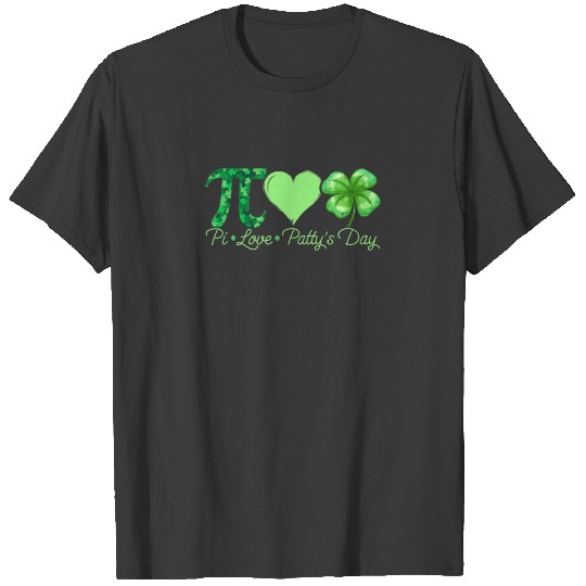 Pi Love St Patrick's Day Women Girls Shamrock Math T-shirt