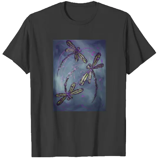 Dragonfly Purple Night Flit Polo T-shirt