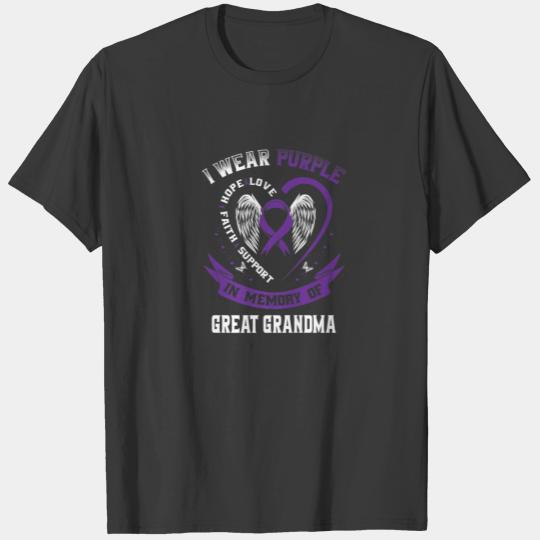 Wear Purple In Memory Of My Great Grandma Epilepsy T-shirt