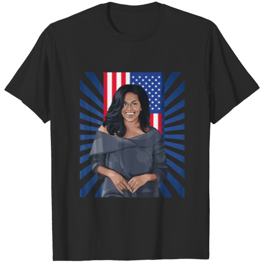 Black History Patriotic Michelle Obama Women Histo T-shirt