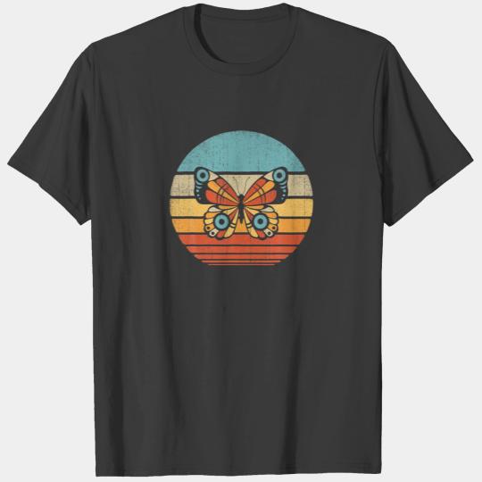 Butterfly Retro Vintage 70S Sunset Monarch Insect T-shirt