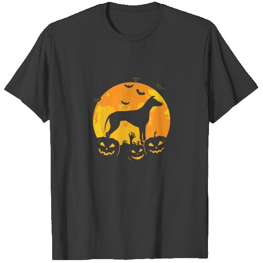 Halloween Greyhound Jack O Lantern Dog Puppy Pumpk T-shirt