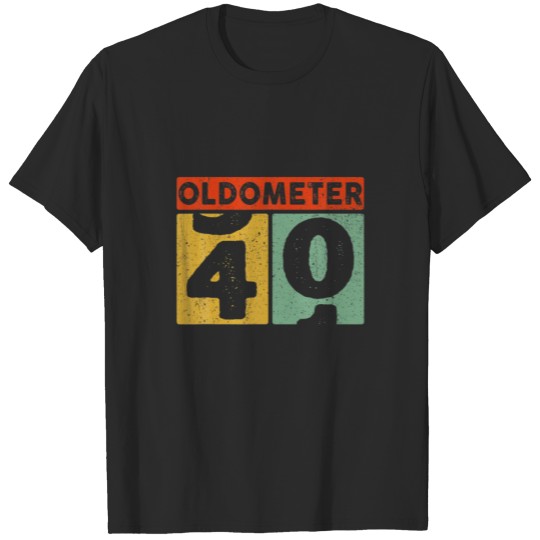 Discover Vintage Oldometer 40Th Birthday Gift 40 Years Old T-shirt