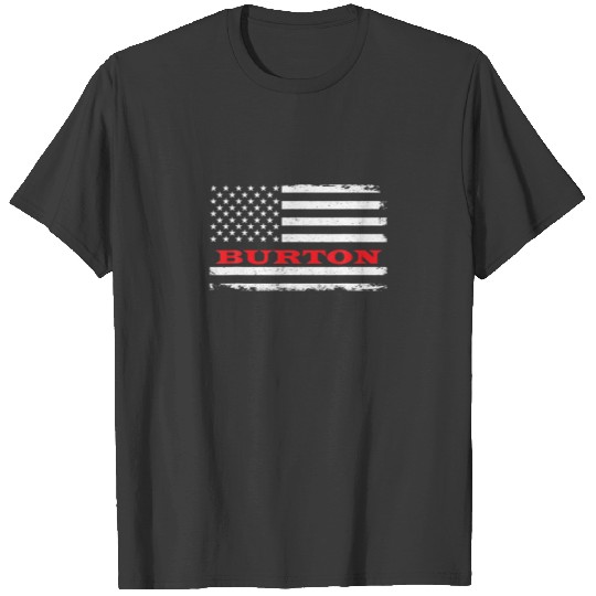 Idaho American Flag Burton USA Patriotic Souvenir T-shirt