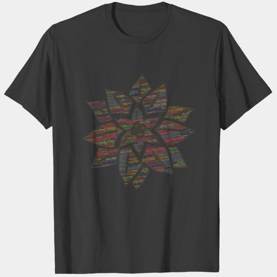 Bright, Chromatic Word Art Poinsettia T-shirt