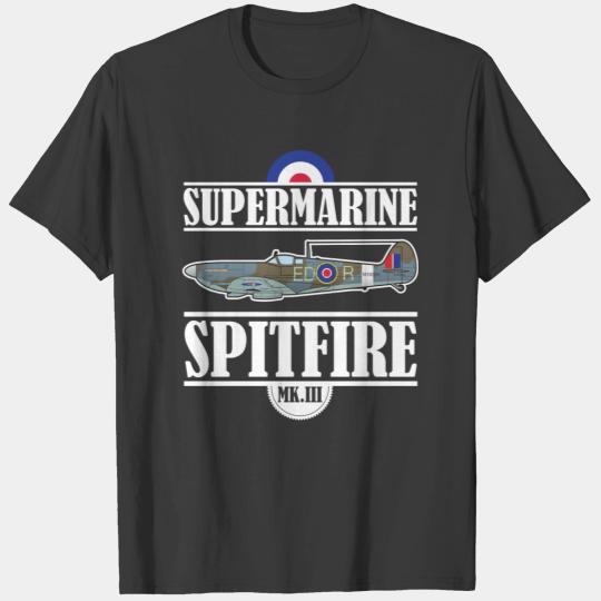 Spitfire Supermarine Vintage Aviation WWII Plane T-shirt