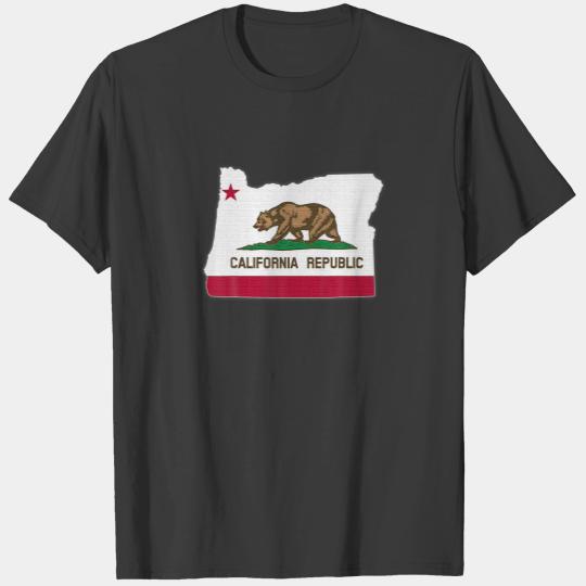 OREGON STATE MAP CALIFORNIA CA Flag Roots Men Wome T-shirt
