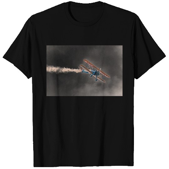 Stearman Pt-13d Double Decker Aircraft Fly T-shirt