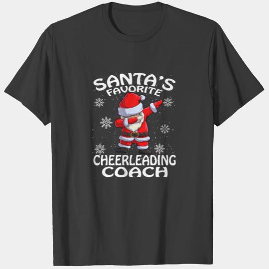Santa's Favorite Cheerleading Coach Christmas T-shirt