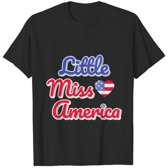 Unique Girls Little Miss America Patriotic Outfit Sweat T-shirt