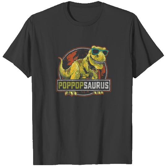 Poppopsaurus T Rex Dinosaur Poppop Saurus Family M T-shirt