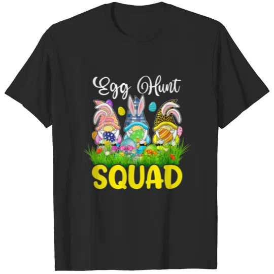 Discover Egg Hunt Squad Gnomes Easter Day Bunny T-shirt