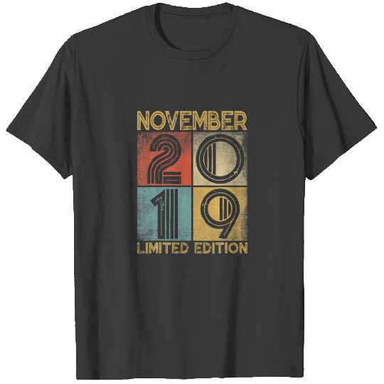 Discover Distressed Retro November 2019 2Nd Birthday 2 Yrs T-shirt
