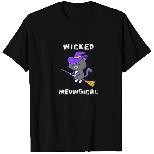 2021 Halloween Wicked Meowgical Funny Cat Witch Ha T-shirt