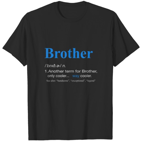 Mens Brother Definition Retro Christmas Fathers Da T-shirt