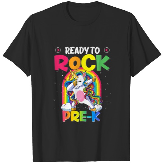 Discover Ready To Rock Pre-K Dabbing Unicorn Back To School T-shirt