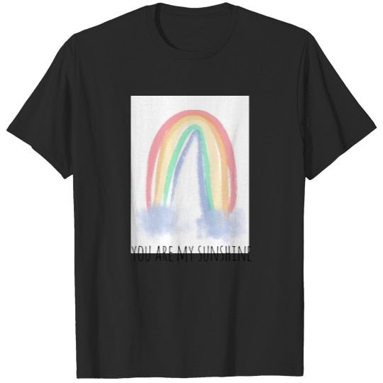 You are my sunshine watercolor painted rainbow  plus size T-shirt
