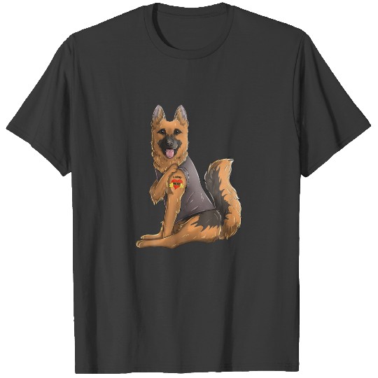 Discover German Shepherd I Love Mom Tattoo Dog  Mother T-shirt