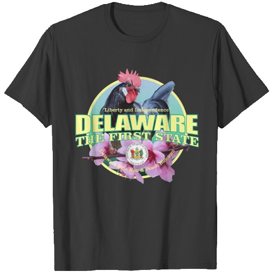 Delaware State Bird & Flower Polo T-shirt