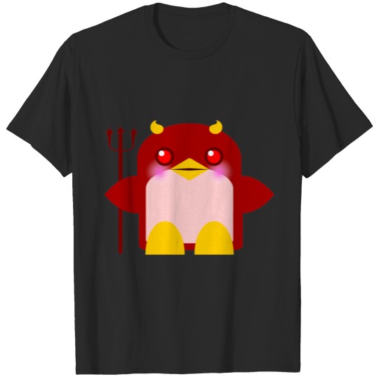 Discover Kawaii Penguin Devil Halloween T-shirt