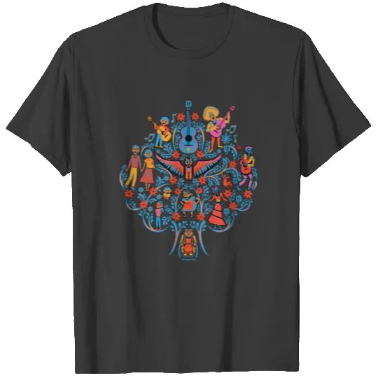 Disney Pixar Coco | Colorful Character Tree T-shirt