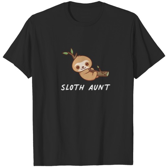 Discover Sloth Aunt Cute Animal Kawaii Lover Esthetic Fami T-shirt
