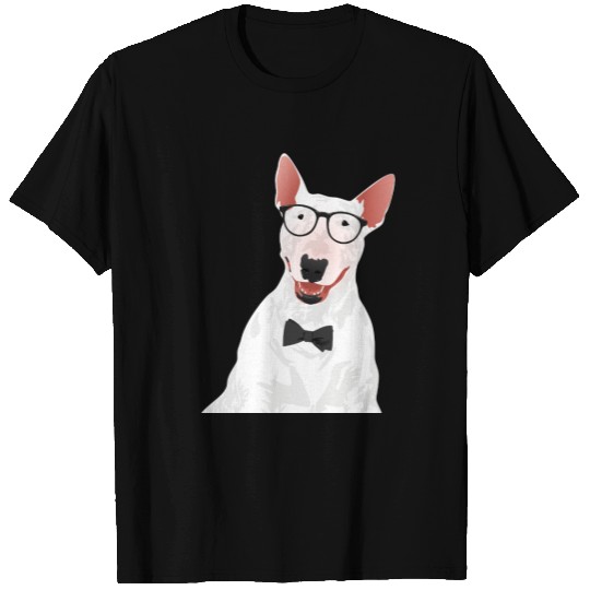 Hipster English Bull Terrier Dog T-shirt