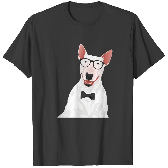 Hipster English Bull Terrier Dog T-shirt